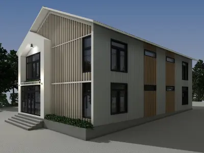 Office design Nordic House Style 3D model