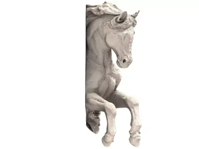 Horse sculpture Low-poly 3D model purchase