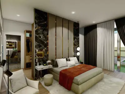 BEST MODERN MASTER BEDROOM LUXURY BEDROOM DESIGN INTERIOR  Low-poly 3D model