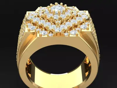Luxury Men Rings Designs 4MR048 3D print model