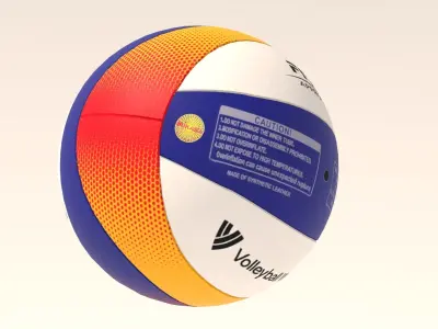 Mikasa bv550c beach volleyball ball  Low-poly 3D model