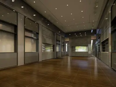 Modern optic shop interior design 3d model 3D model