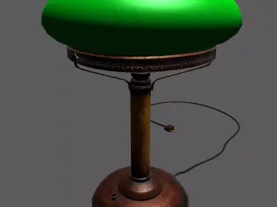 Old lamp Free low-poly 3D model