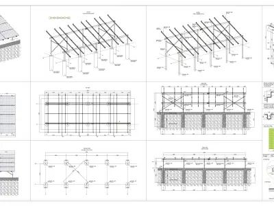 100 kWp Solar Project Type 2 3D model