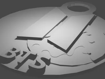 BTS keychain Free 3D model