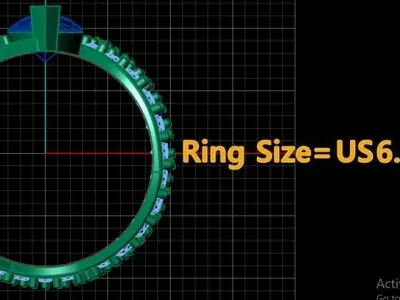 Luxury Female fashion ring 3d printable model 3D print model