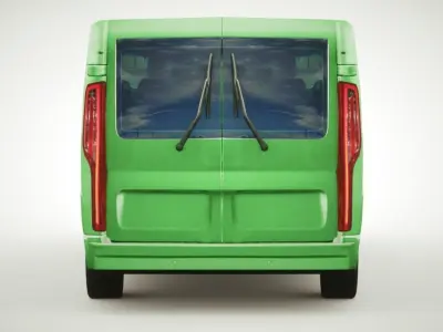 Generic VAN v4 multicolors Low-poly 3D model