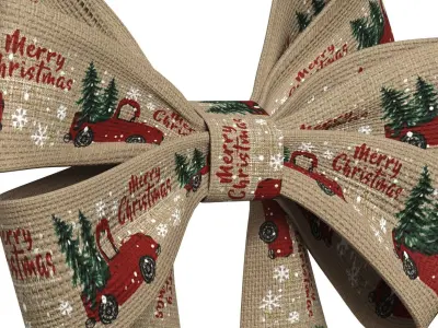 Christmas Bow Ribbon 62 Low-poly 3D model