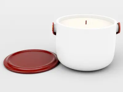 Ceramic Candle Holder 3D model