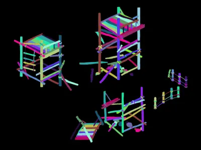gAME Wooden Tower - Sentinel 06 3D model