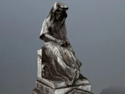 statue Low-poly 3D model shop