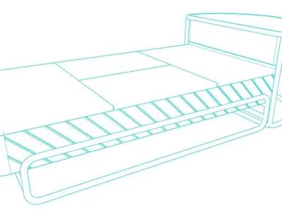 Luxury coffee table 1 set 3D model