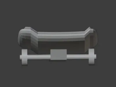 Skateboard with wheels 3D model