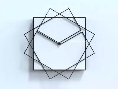 wall clock home decoration set -  14 pcs 3D model