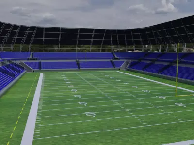 American Football Stadium Low-poly 3D model buy