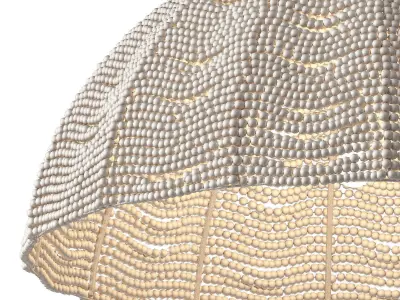 Bristol Wood Bead Pendant Chandelier by PotteryBarn 3D model