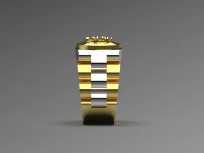 Luxury man stl Rolex design diamond ring model ror0047 3D print model