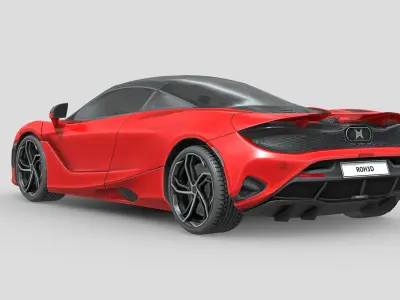 McLaren 750S coupe 2024 Low-poly 3D model