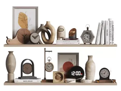 Decorative Set 19 - Clock collection 3D model