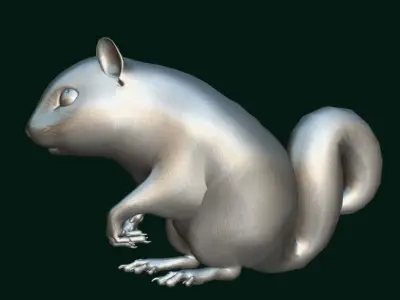 Eurasian Red Squirrel 3D model
