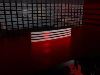 News Studio Low-poly 3D model