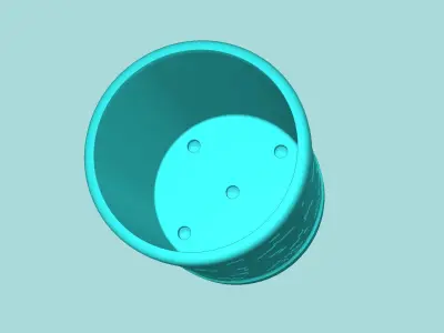 Vase 02 with Plate - Simple Plant Pot - Home Decor 3D print model