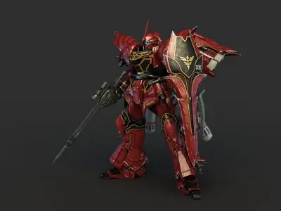 MOBILE SUIT GUNDAM MSN-06S SINANJU 3D model