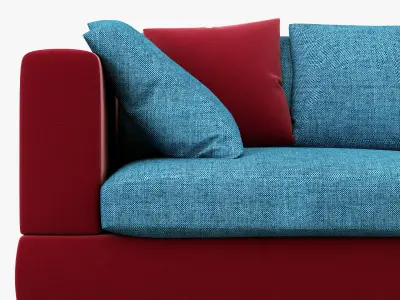 modern fabric sofa 3D model