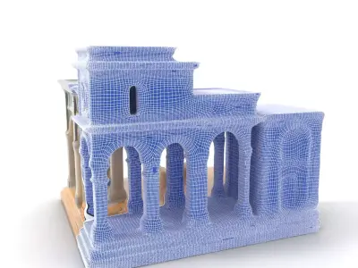 Classical Arch Building model pack Low-poly 3D model