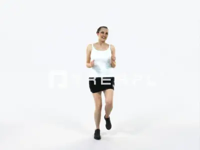 Dream 02B Running Jogging Sports Woman Low-poly 3D model