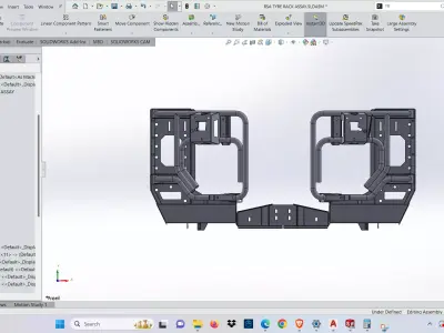 Landcruiser 78 79 rear tire tyre rack bumper 3D model