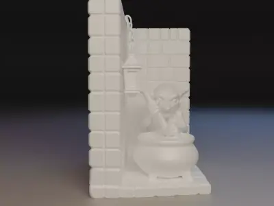 goblin dungeon book nook 3D print model