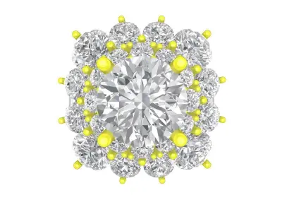 7025 new luxury hongkong diamond women ring 3D print model