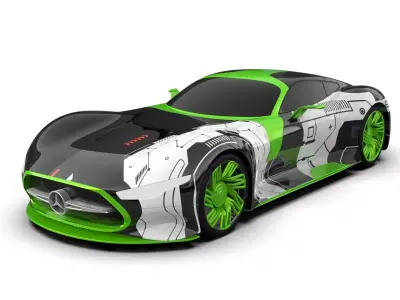 Futuristic Concept Car 3D model