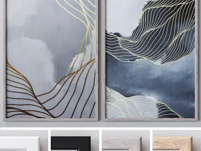 Set of large wall paintings  575 3D model
