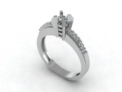  Gift Solitaire Ring Ready To Print 3D print model