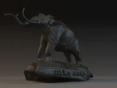 mammoth elephant sculpture animal extinct art sculptures north 3D model
