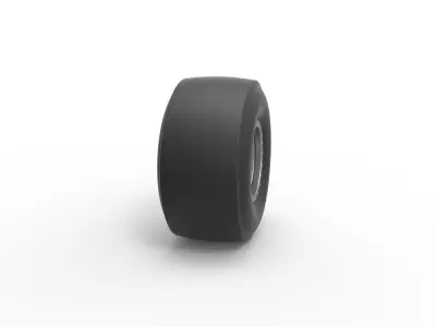Dragster rear wheel Scale 1 to 25 3D print model