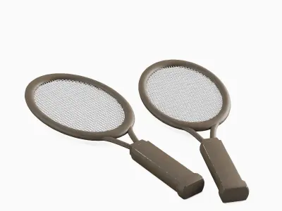 Tennis Racket 03 Low-poly 3D model