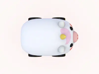 Cartoon Unicorn Car Cute  Low-poly 3D model