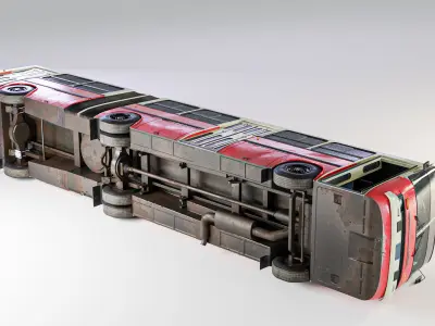 Soviet Bus Lowpoly Ikarus Low-poly 3D model