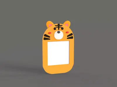 Cartoon Tiger Frame Low-poly 3D model