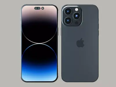 Apple iphone 14 pro max with three colors  3D model