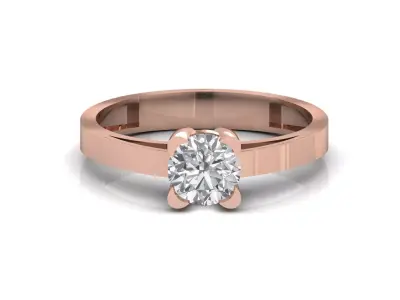 STL 3DM Print Ready Women Diamond Ring Lightweight Printable  3D print model 114