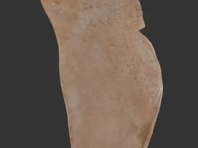 Yakshini Sculpture Low-poly 3D model