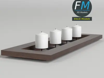 Candles decoration 3D model