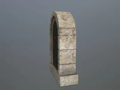 Medieval Door Low-poly 3D model