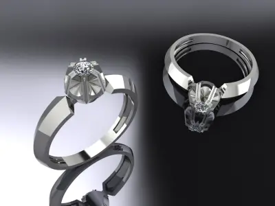 Jewelry Ring Gold 3D print model