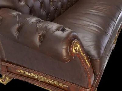 Leather sofa 3D model