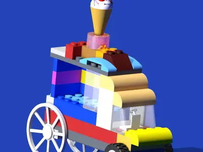 Lego Ice-Cream Truck 3D model